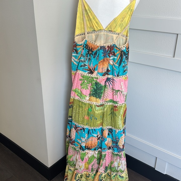 MWT Farm Rio mix prints layers long dress multi. - Picture 3 of 7